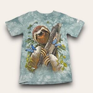 The Mountain Sloth Graphic Tshirt Size Small Boho Hippie Animals